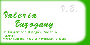 valeria buzogany business card