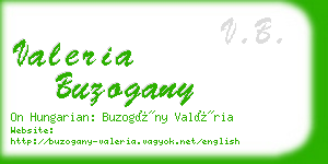 valeria buzogany business card